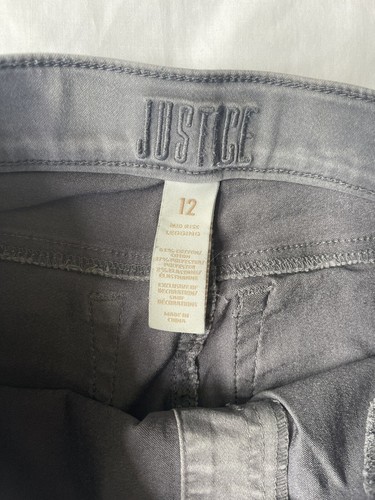 Justice Girl’s Gray Mid Rise Pull On Legging Pants Size 12 - Picture 4 of 6