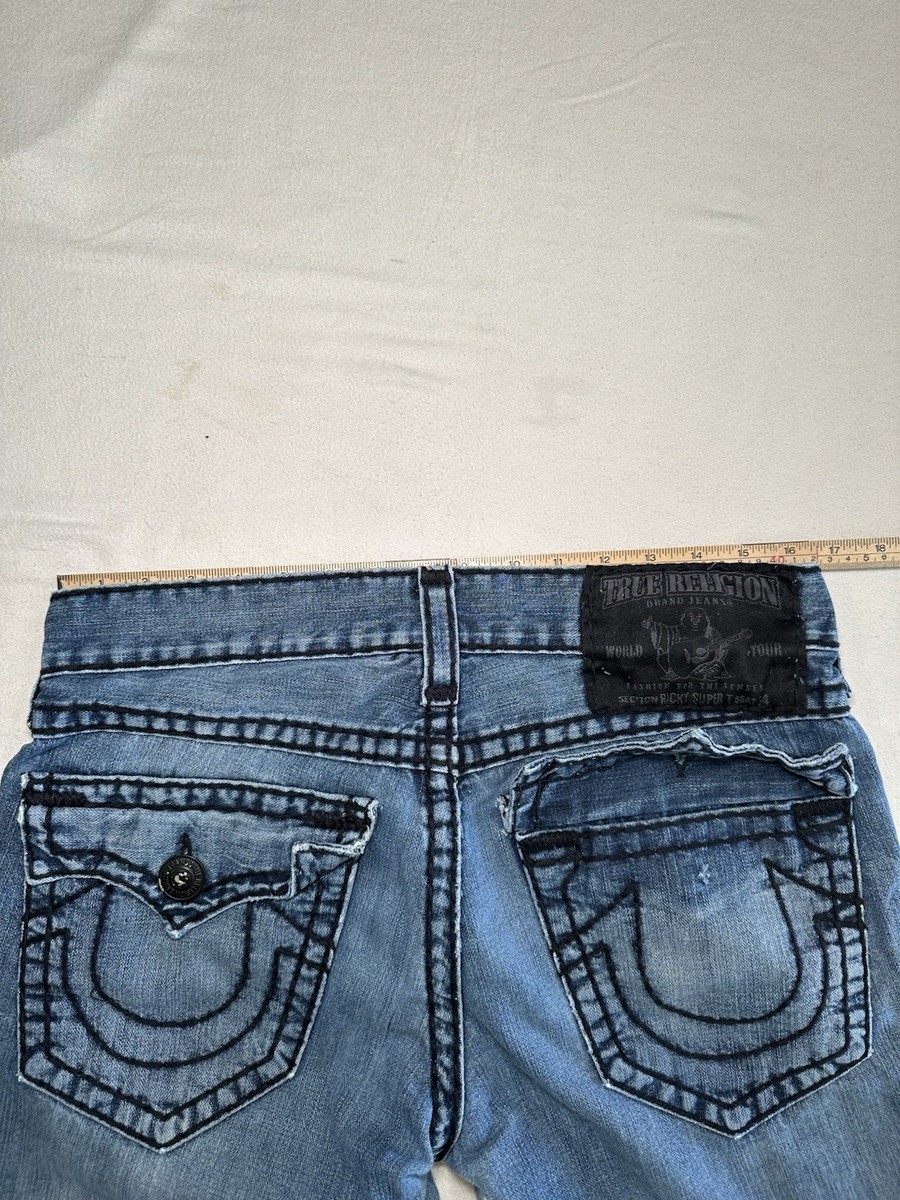 True Religion Jeans Men's Joey Super T High Plains Black Stitch
