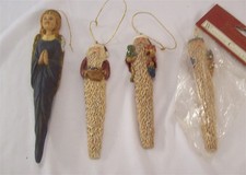CHRISTMAS NEW 4 SANTA ORNAMENTS