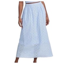 Universal Thread Cute Pastel Boho Baby Blue Women's Peasant Maxi Skirt Size M