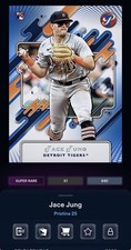 DIGITAL TOPPS BUNT 26 Jace Jung RC PRISTINE 25 SUPER RARE BLUE Read