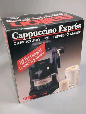 Salton Cappuccino Express EX80BLK Espresso Maker Open Box Complete