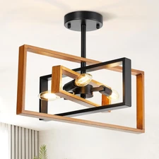 Ceiling Light,3-Light Industrial Flush Mount Ceiling Light,Rotatable Metal Frame