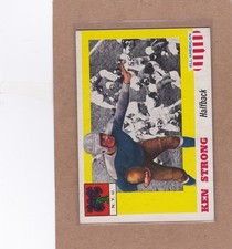 1955 TOPPS ALL AMERICAN FOOTBALL KEN STRONG #24 NYU EX/EX+ *A47975