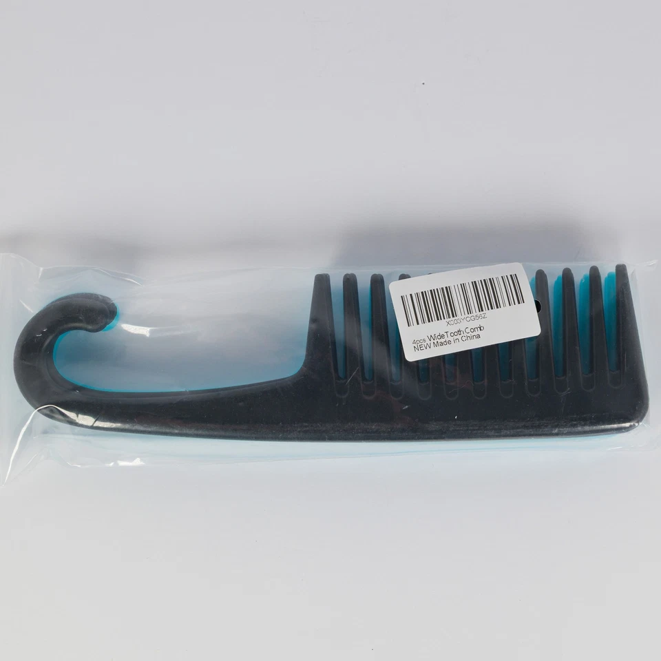 Apex Wide Tooth Shower Comb Blue & Black Detangler Hair Pick New Large Hook - Image 2 of 3