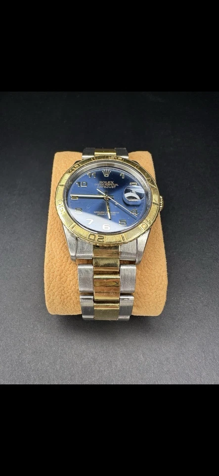 Rolex Thunderbird Datejust 18K Yellow Gold And Steel Band Blue Dial - Image 4 of 4
