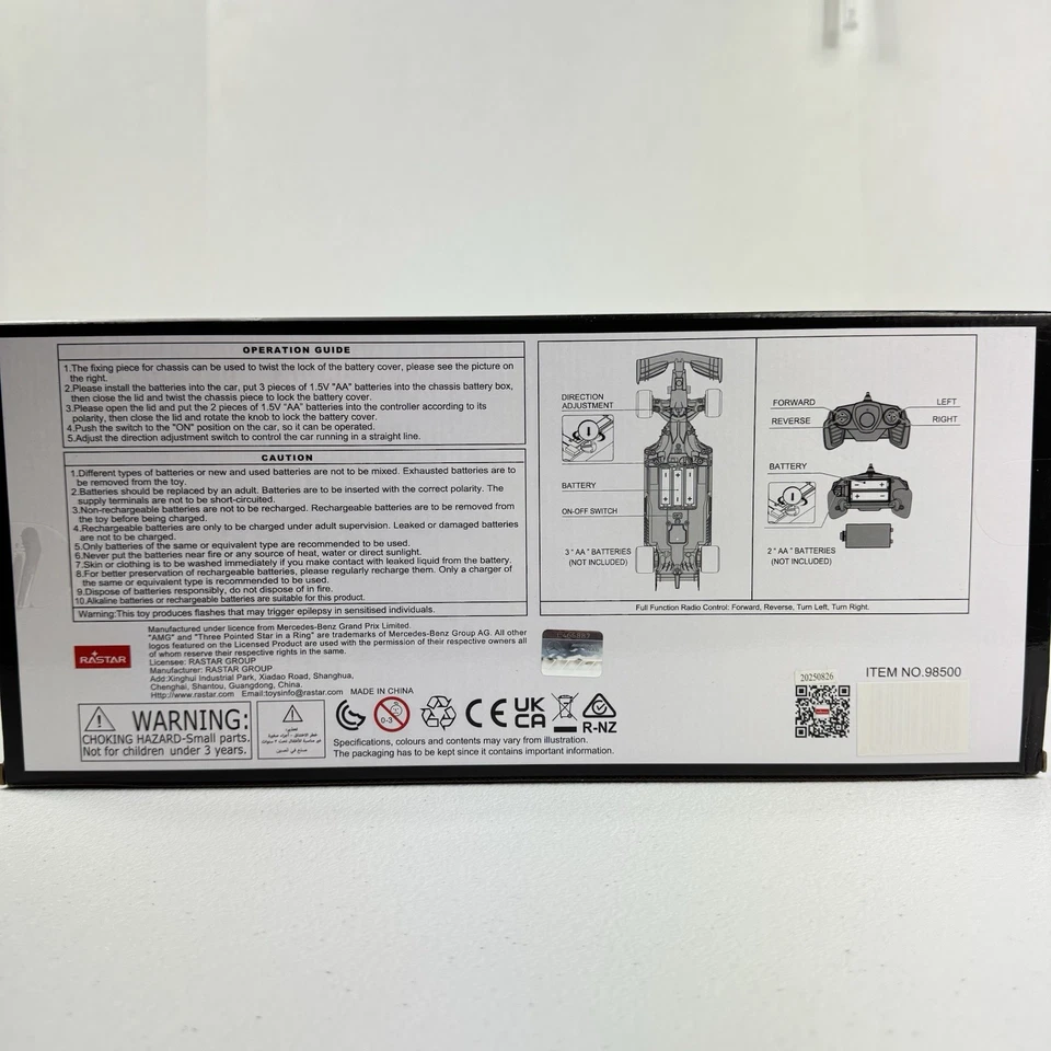 Mercedes AMG 1:18 RC F1 W11 EQ Remote Control Car Electric Sport Racing Toy RC - Image 3 of 4