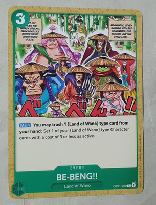 BE-BENG !! Event C Pre-Errata - NM - One Piece TCG - Romance Dawn - OP01-059
