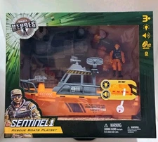 True Heros Sentinel 1 Rescue Boats Playset with 13 Pieces from True Kids Brands.