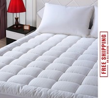 Queen Size Mattress Pad Pillow Top Mattress Cover Quilted Fitted Mattress Protec