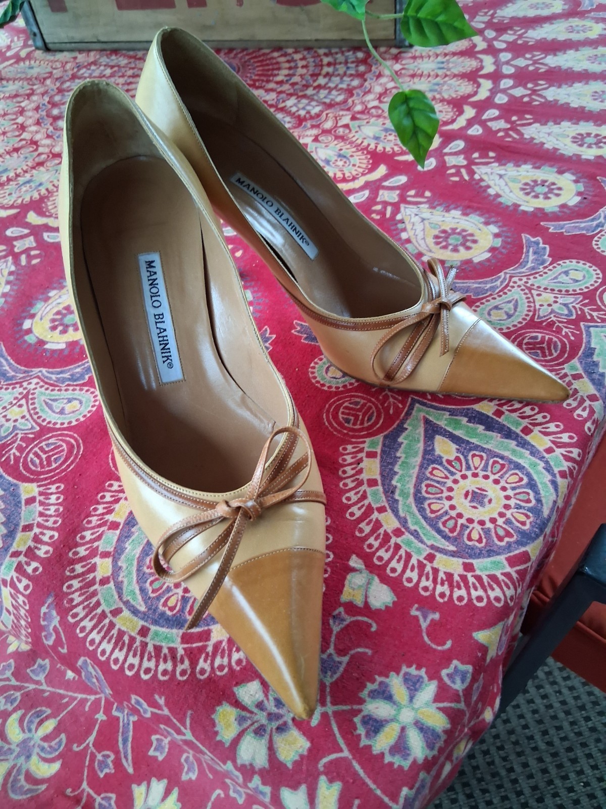 Manolo Blahnik Women's Leather Stiletto, Size 38