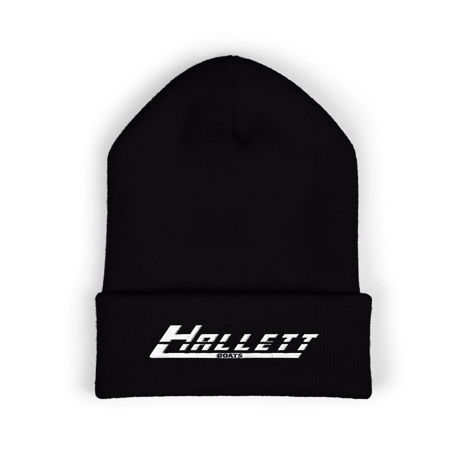 Hallett Boats Adult Winter Black Classic Beanie Hat