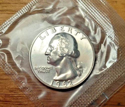 1962-P Washington Quarter BU Brilliant Uncirculated 90% Silver .1808 Troy oz J02