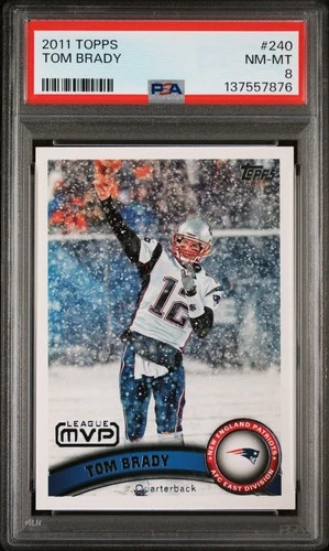 2011 TOPPS #240 TOM BRADY PSA 8
