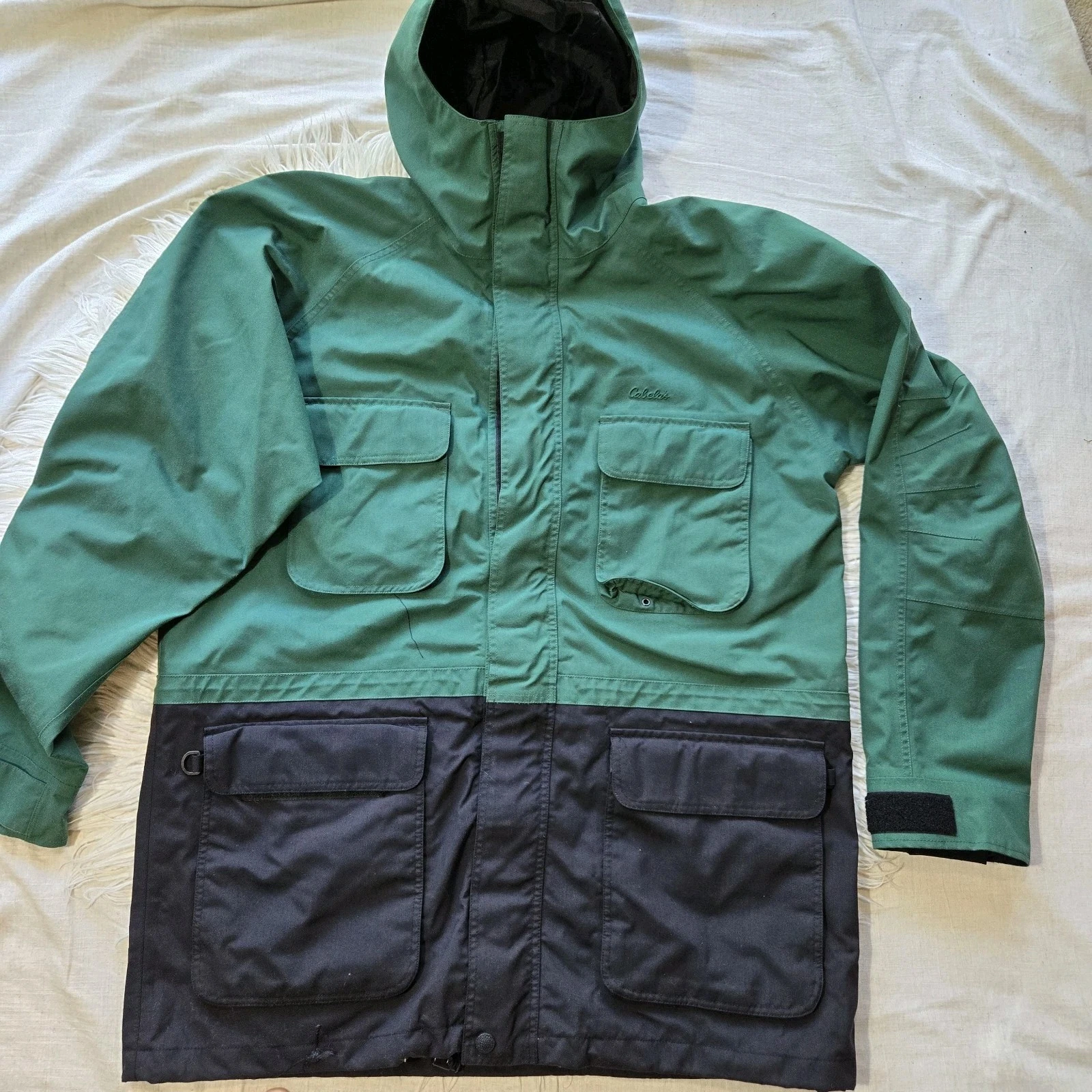 Cabelas Mens XL TALL Gore Tex Guidewear Fishing Green Hooded Jacket Waterproof
Opens in a new window
