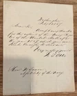 1867 CIVIL WAR RECONSTRUCTION LETTER TO ASST SECRETARY OF THE NAVY WILLIAM FAXON