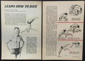 “Learn How To Dive” by Bob Clotworthy Champion Diver 1961 graphic pictorial