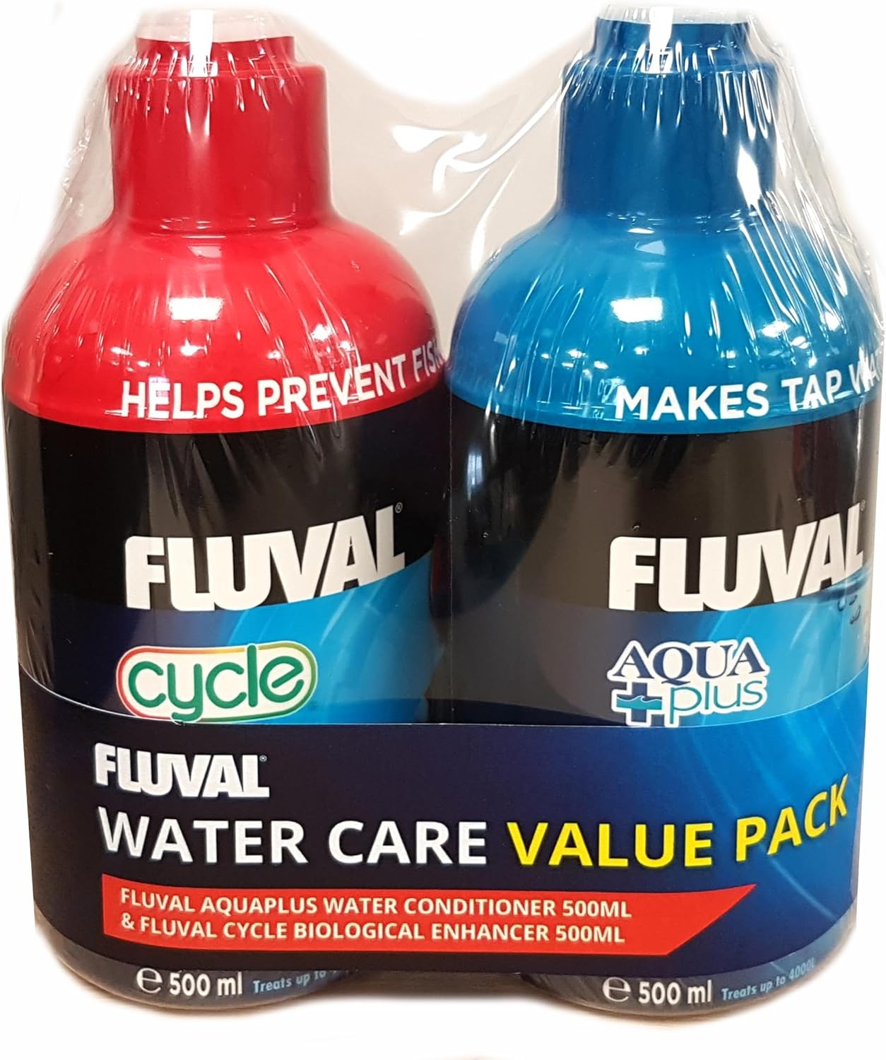 Fluval Water Care Value Pack 500ml Aquarium Conditioner & Biological Enhancer