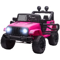 HOMCOM 12V Kids Electric Ride On Car Truck Off-road Toy W/ Remote Control Pink