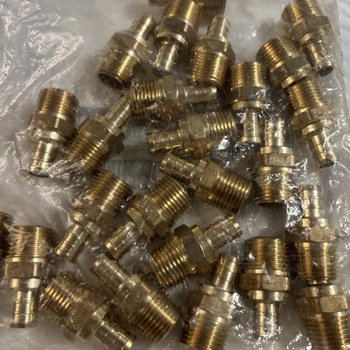 (25) Jones Stephens C76034LF Brass Pipe Male Adapter 1/2" Fitting PEX Lead Free - Picture 2 of 2