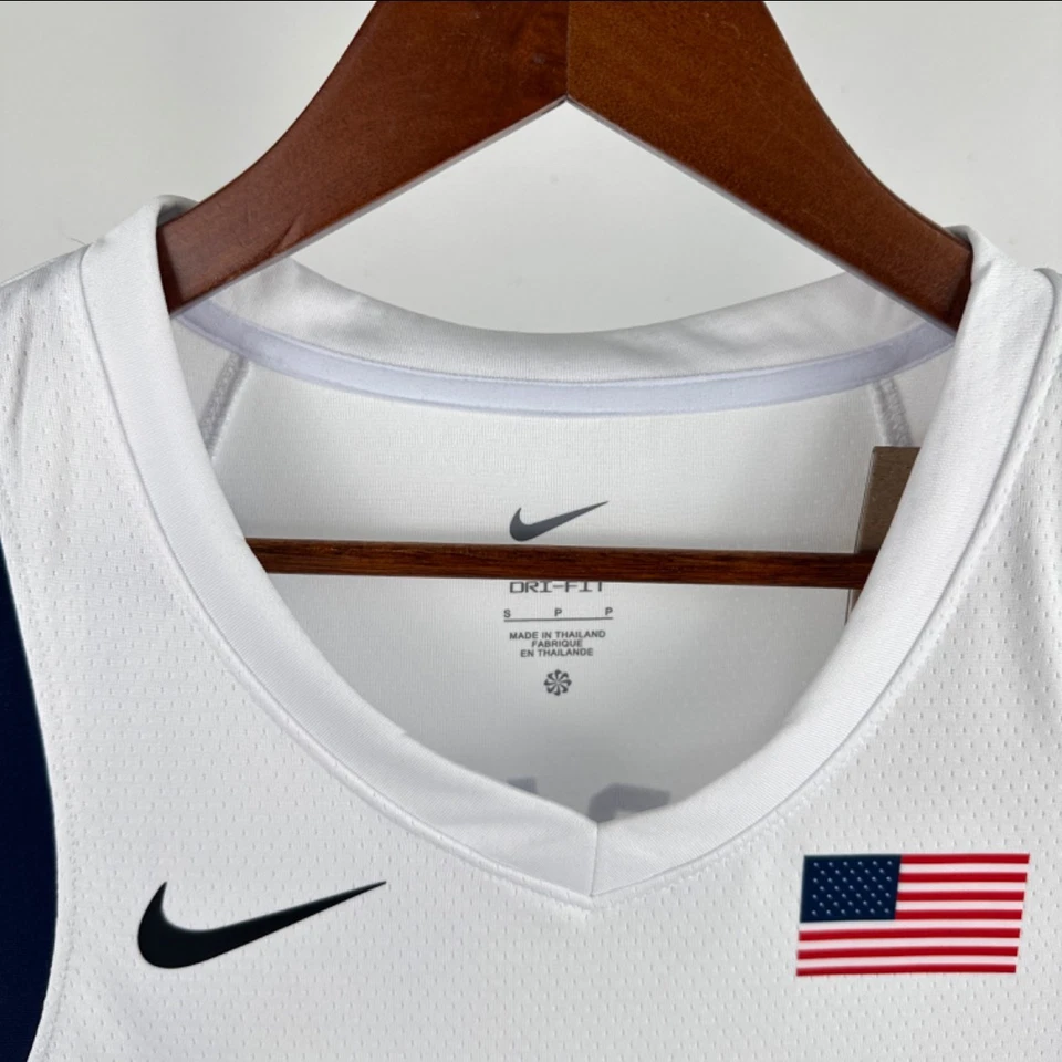 NUEVA CAMISETA OLÍMPICA NIKE STEPH CURRY 2024 BLANCA EE. UU. TALLA GRANDE 48 ¡ENVÍO RÁPIDO! Foto 4 de 4