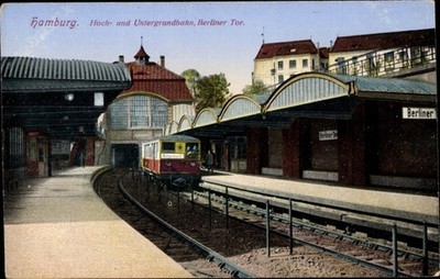 Ak Hamburg Mitte St. Georg, Hoch und Untergrundbahn, Bahnhof... - 10674508