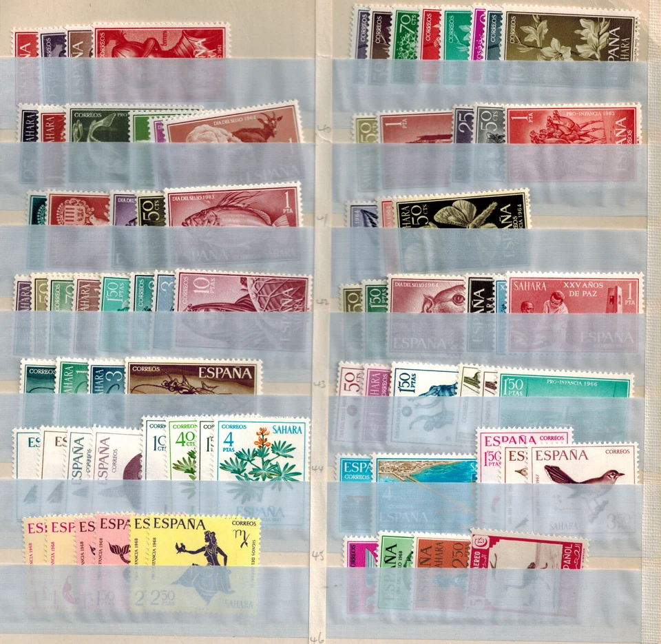 Sáhara Español 1926-1978 Cruz Roja y República Emisiones 5C-10p MOG GEM CV L250 Foto 2 de 2