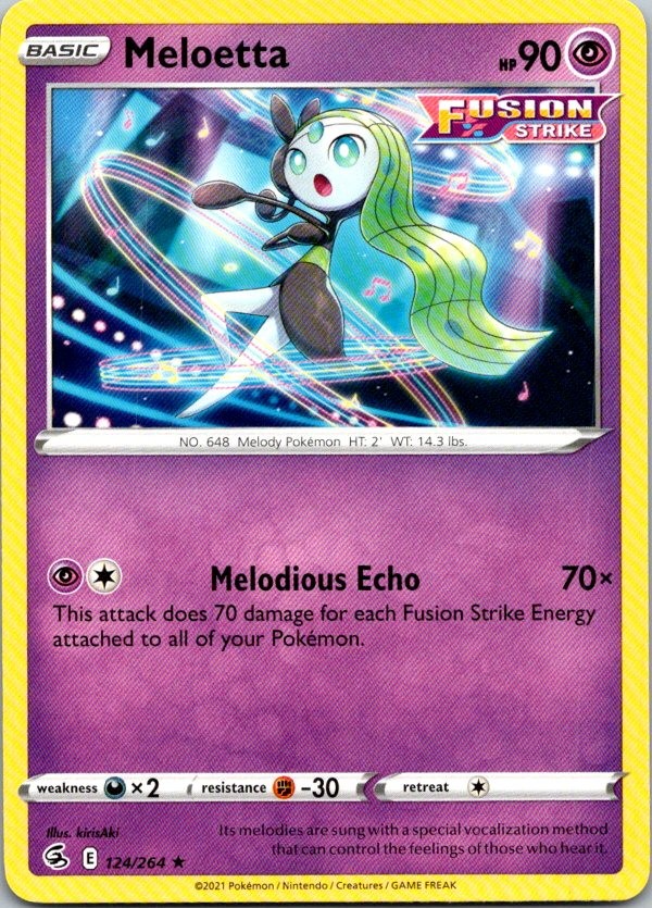 Meloetta 124/264 Rare SWSH08: Fusion Strike NM