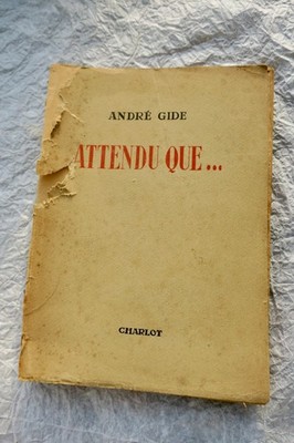 Gide André Attendu que... Charlot + Briefe