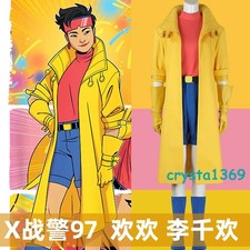 X-Men '97 Jubilee Cosplay Costume Outfit Halloween Anime Suit Women's Coat Shoes