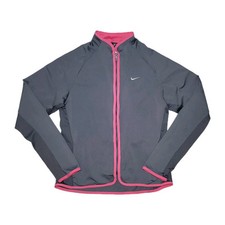 Nike Dri-fit Youth XL Girls Gray Pink Training Jacket EUC