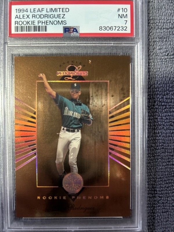 Alex Rodriguez 1994 Leaf Limited “Rookie Phenoms” PSA 7 # 3163/5000