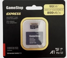 NEW Nintendo Switch 2 512GB Express Micro SD Card GameStop w/ Adapter