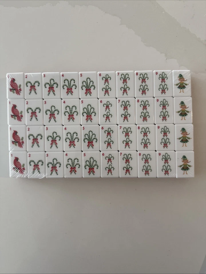 Christmas Mahjong Tiles Full American Mahjong Set - Image 2 of 4