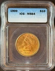 1900 Gold Eagle $10 ICG MS64