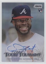 2019 Topps Stadium Club Auto Rainbow Foil 2/10 Touki Toussaint #SCA-TT Auto 1b3