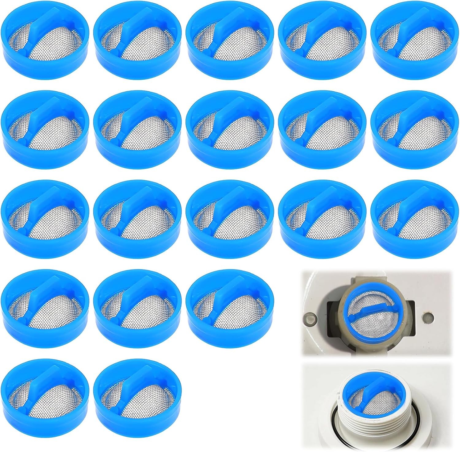 20PCS Washing Machine Water Filter Inlet Valve Hose Screen Replacement Kit