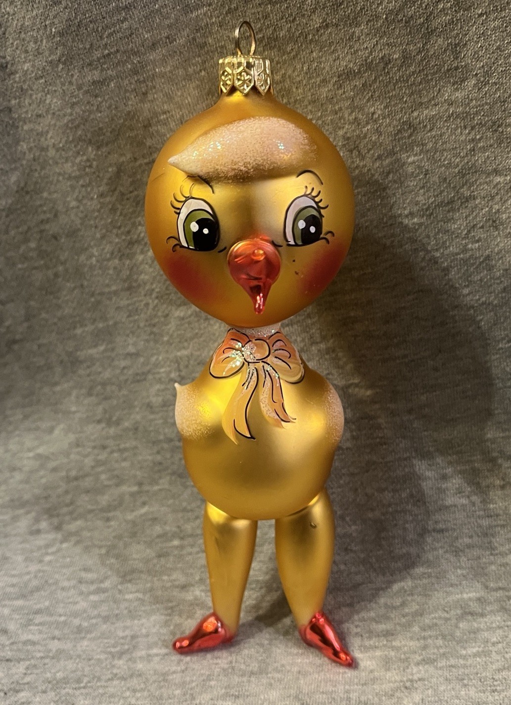 RARE VINTAGE DE CARLINI BIRD DUCK ITALIAN BLOWN GLASS ORNAMENT