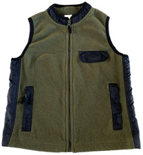 VTG Y2K GAP KIDS Microfleece Polar Fleece Pocket Vest Jacket 4T 4 Yrs Olive