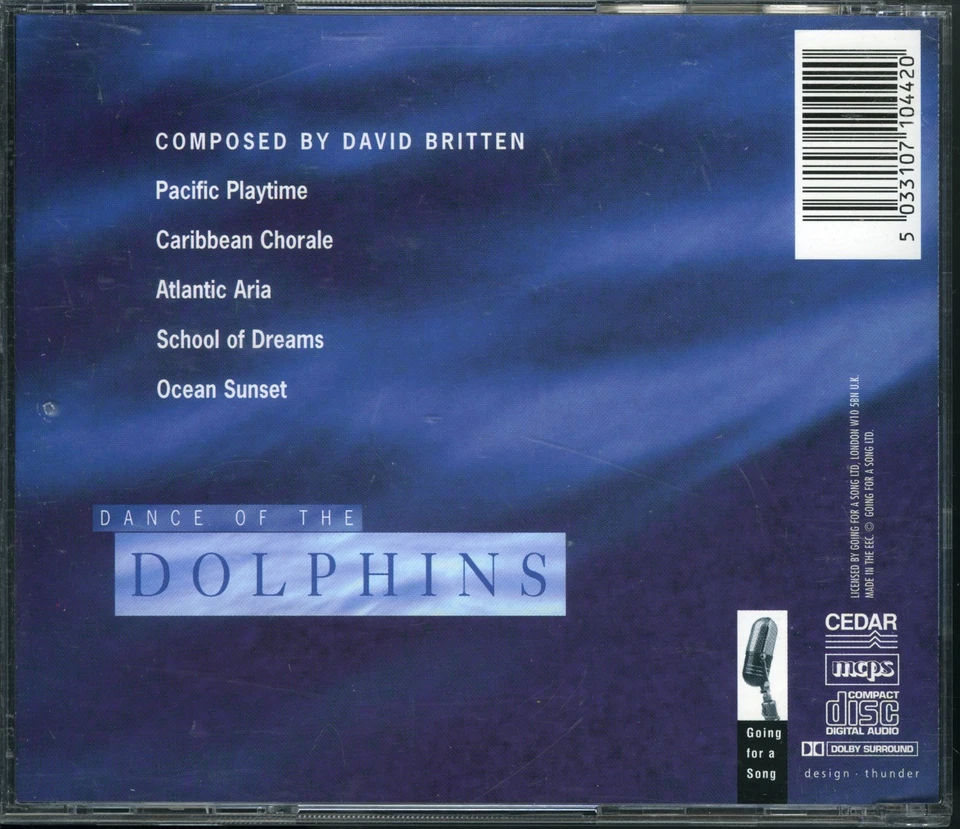 DAVID BRITTEN - DANCE OF THE DOLPHINS CD (2006) [MINT] - Image 2 of 2