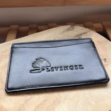Levenger Black Leather Card Holder Slim Wallet 3 Pocket Business Card Case