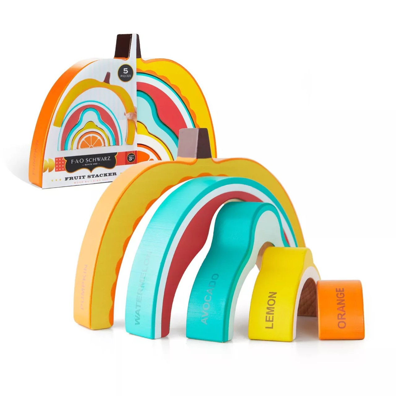 Набор для сборки деревянных пазлов-укладчиков фруктов Fao Schwarz из 5 предметов 3390₽