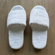 SKIMS SPA TERRY SLIPPERS SNOW - SIZE 38 7.5