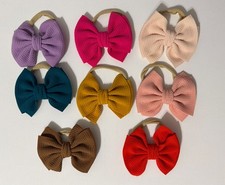 Lot of 8 Girl  s Baby Toddler Headband Bows Multi-Color Variety S per Cute
