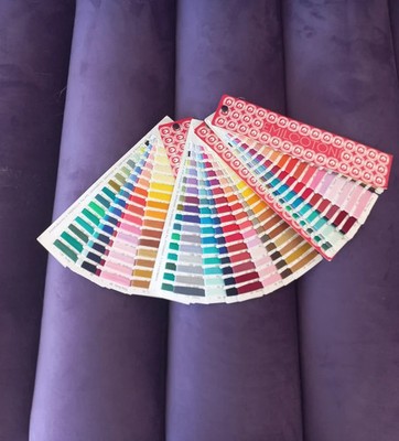 3 SETS 100% Cotton Embroidery Carpets Different Colors Embroidery Thread