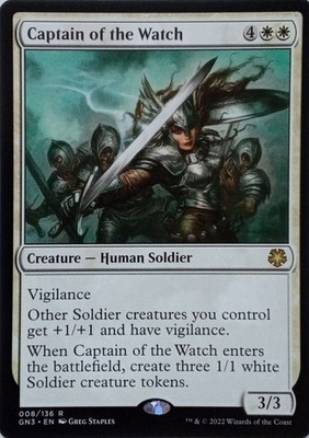 008/136 CAPTAIN OF THE WATCH RARE GAME NIGHT: FREE-FOR-ALL MTG CARD