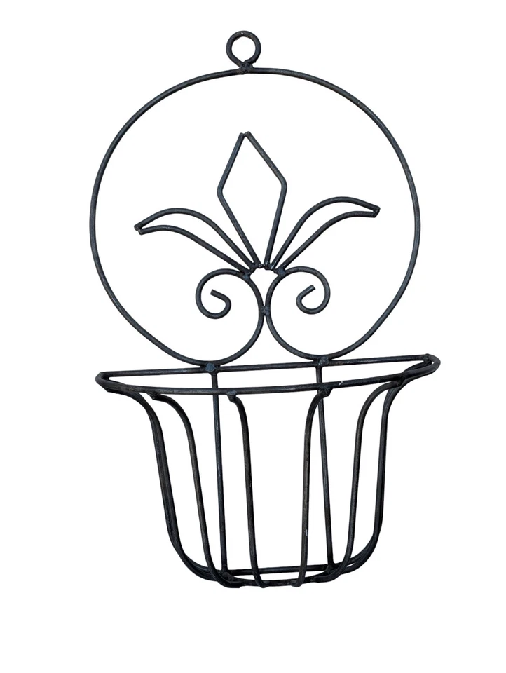 Vintage Cast/Wrought Iron Wall Hanging Plant Holder/Planter 22" X 13.5" X 8" - Image 2 of 4