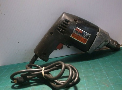 Vintage Skil 597 Power Tool Corded 3/8" Drill -Tested - Foto 1 di 5