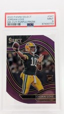 2020 Panini Select - Field Level Jordan Love #347 Purple Prizm Die-Cut (RC)
