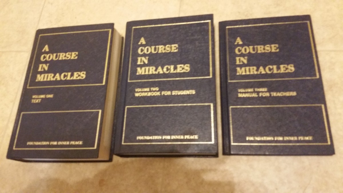 A COURSE IN MIRACLES 3 volumes Hardcover Good, Clean, No